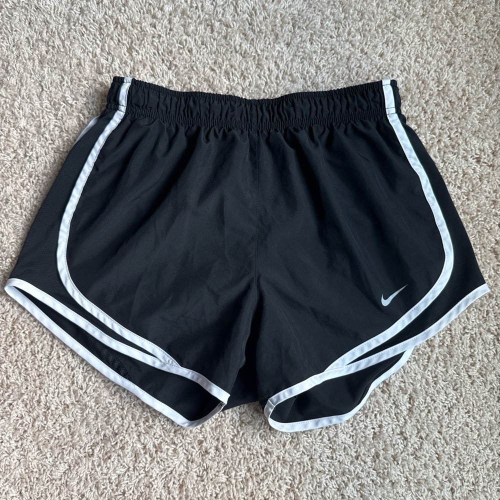 Nike Black and White Athletic Shorts with Moisture-Wicking Fabric
